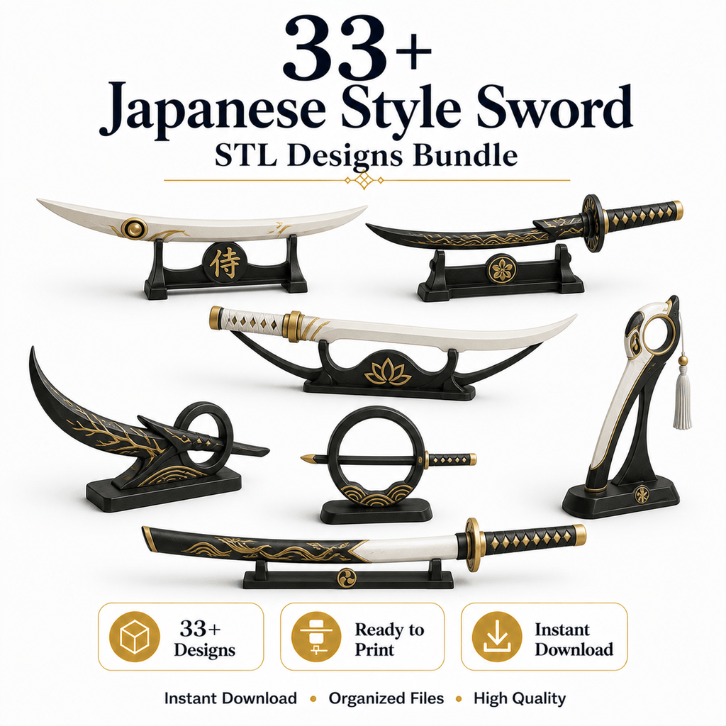 33+ Katana STL Designs Bundle