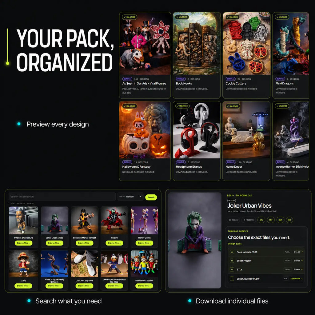 63+ Premium 3D Print Collections — Lifetime Library Access